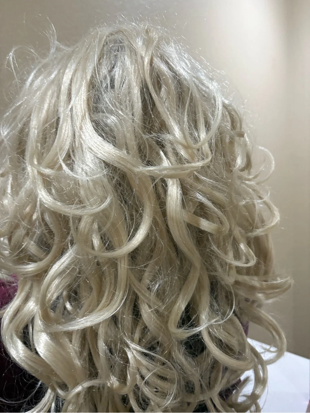 Spirit Blonde Curly Wig Long Layered Synthetic Costume Hair Halloween Cosplay